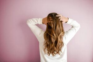 A girl with healthy hair